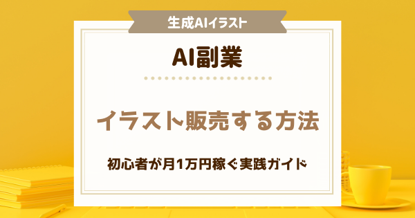 AI副業でイラスト販売する方法｜初心者が月1万円稼ぐ実践ガイド