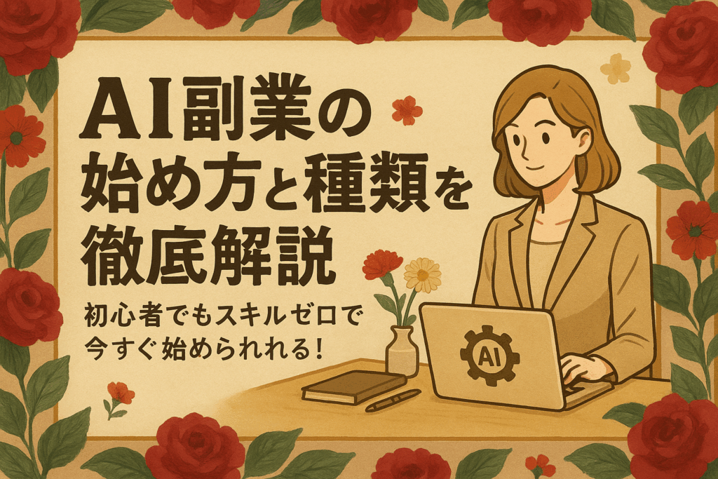 AI副業の始め方と種類を徹底解説｜初心者でもスキルゼロで今すぐ始められる！