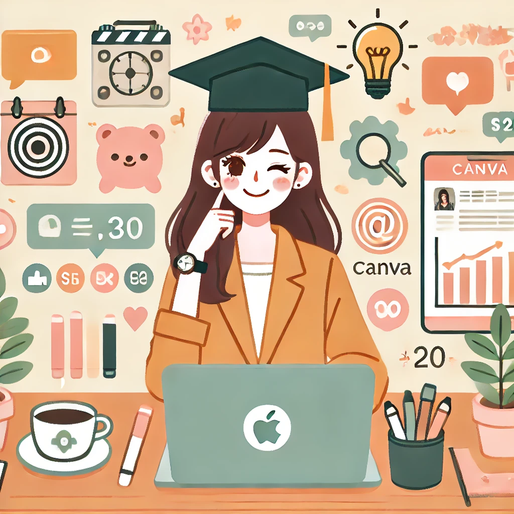 収入を最大化するために思案している女性のイラスト