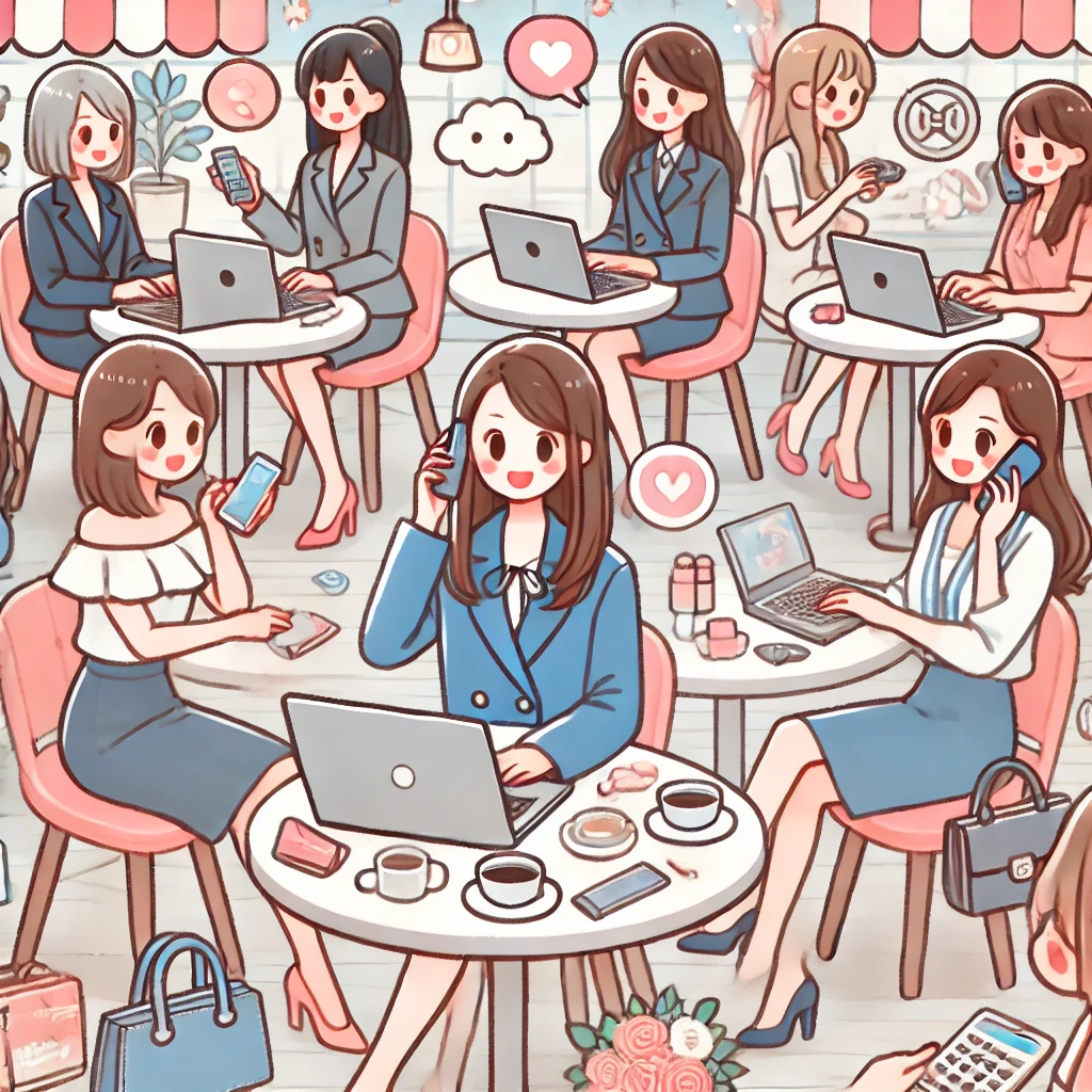 ノートパソコンで仕事をしている女性