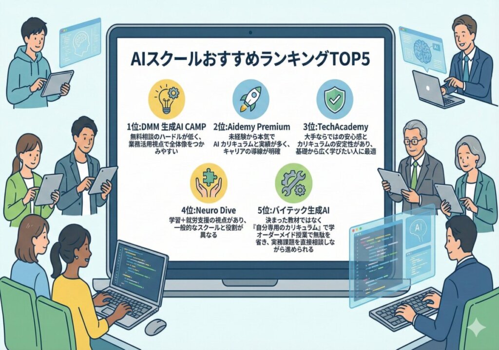 AIスクールおすすめランキングTOP5
