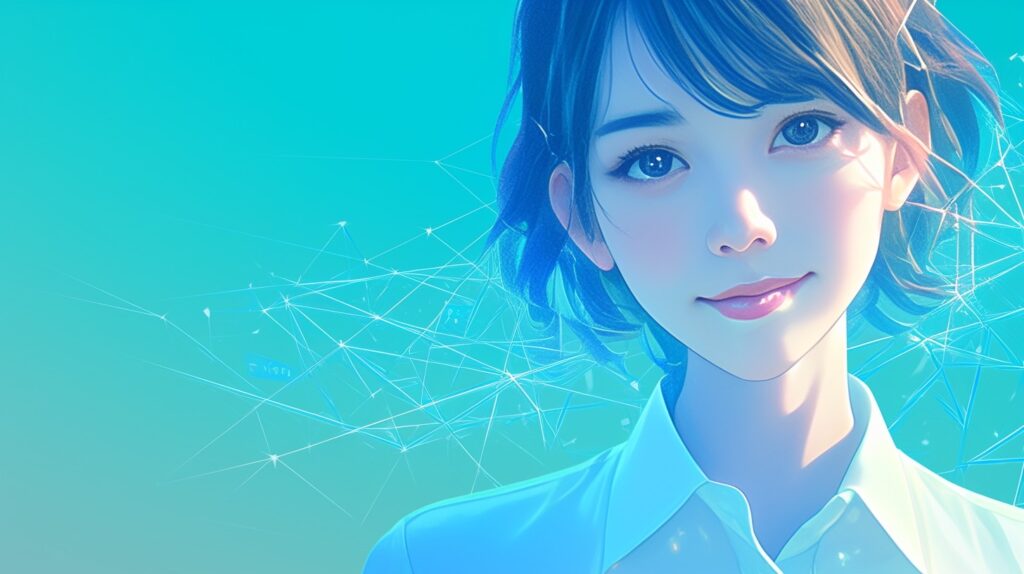 正面を見て微笑んでいる女性