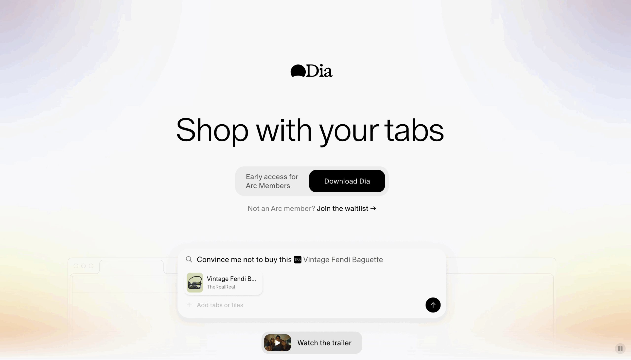 AIブラウザ「dia」 公式サイトから引用