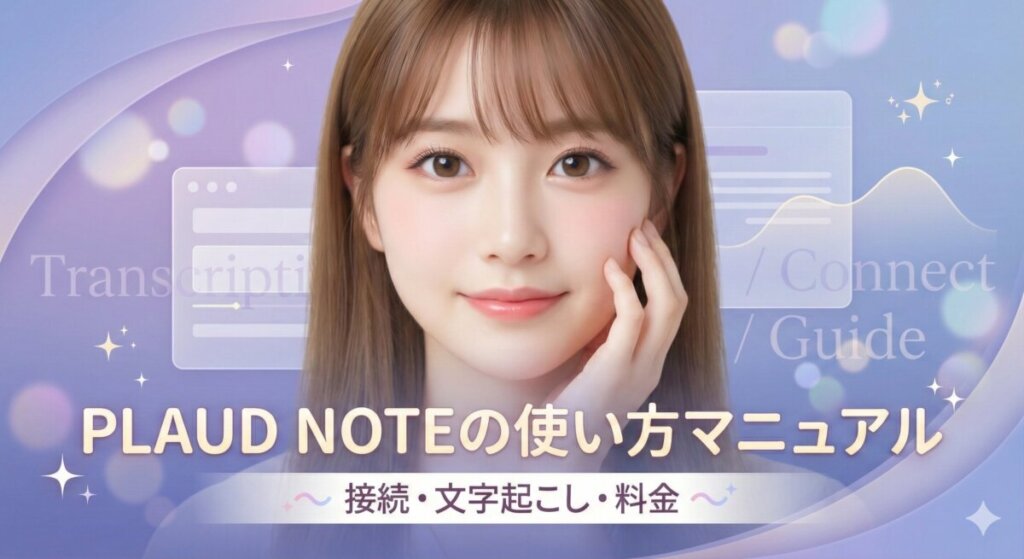 PLAUD NOTEの使い方マニュアル｜接続・文字起こし・料金