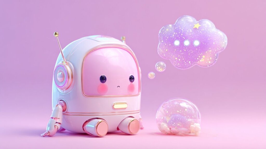 考えているAIロボット