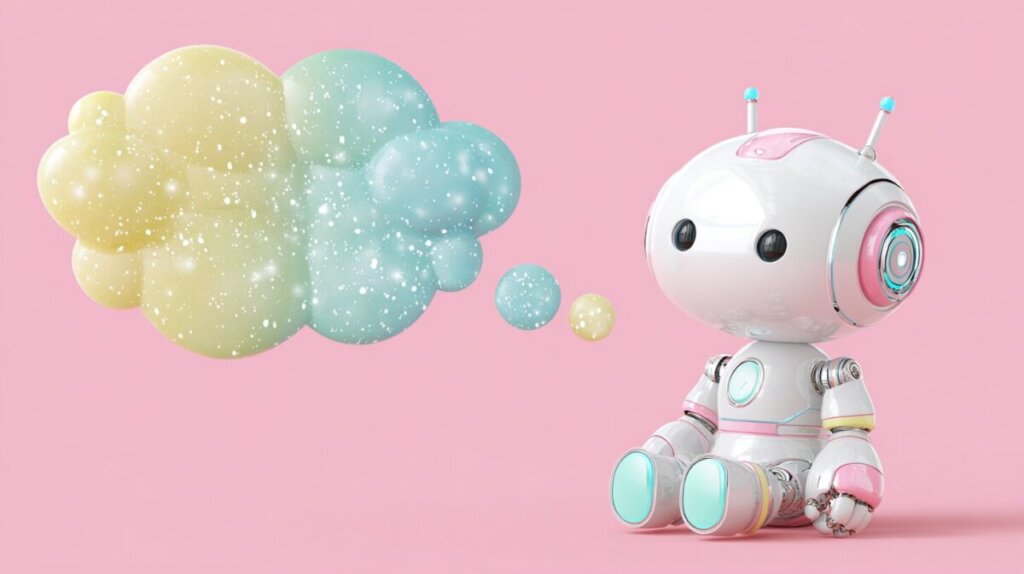 考えているAIロボット