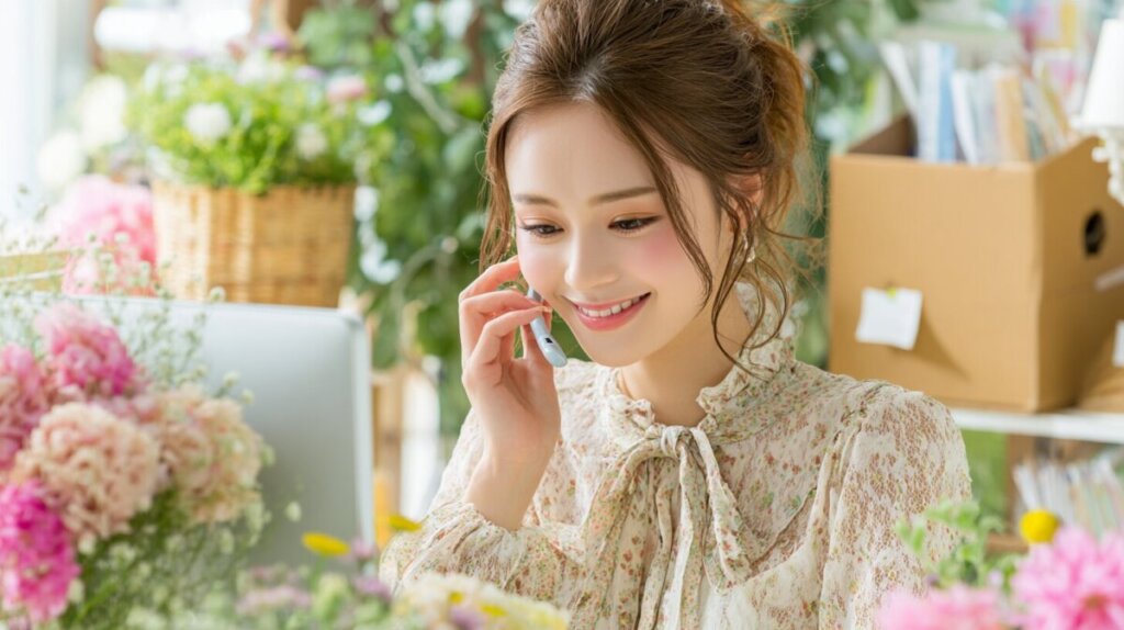 女性がサポートしている様子