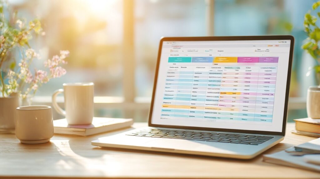 ノートパソコンにサブスク料金が書かれている