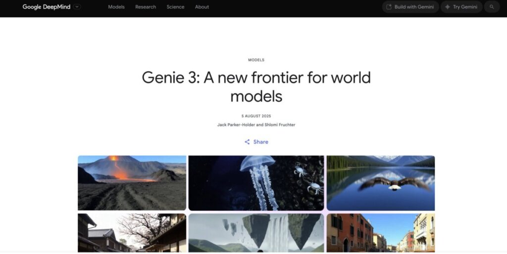 Genie 3 公式サイトより引用