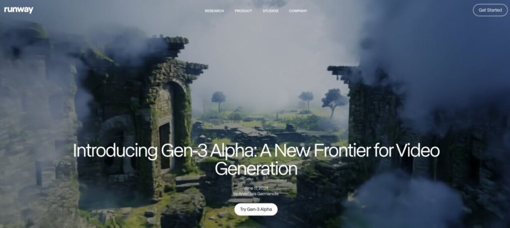 runway Gen3公式サイトから引用