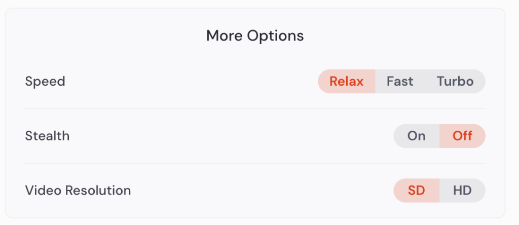 More Options