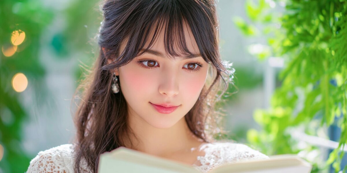 スマホを見ている女性