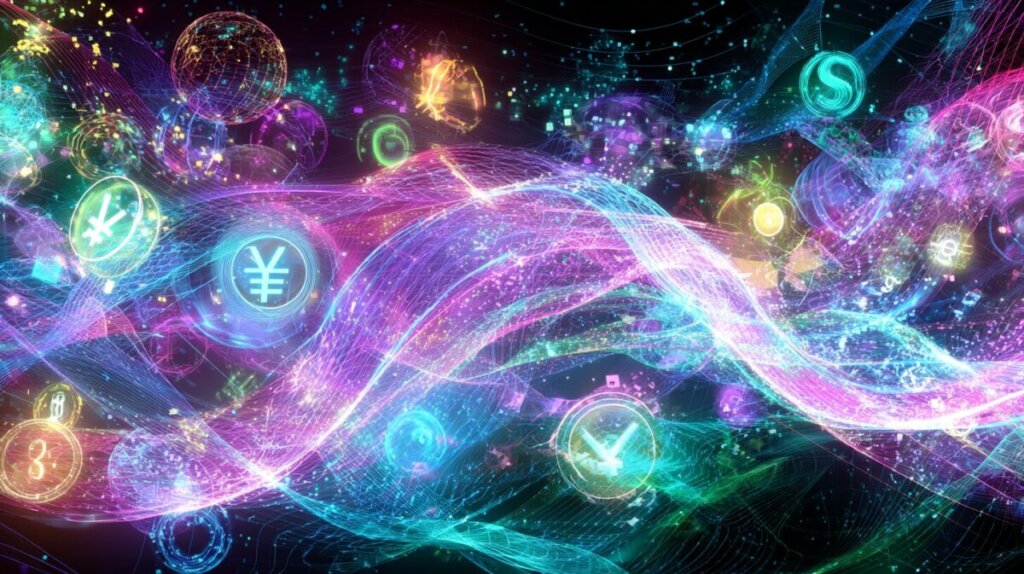 通貨のイメージ AIイラスト画像