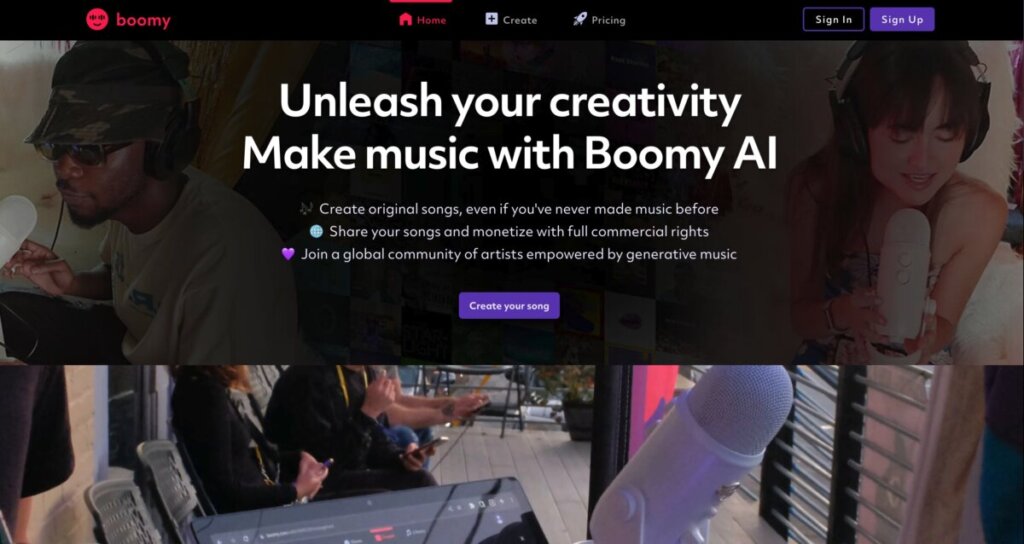 Boomy 公式サイトより引用