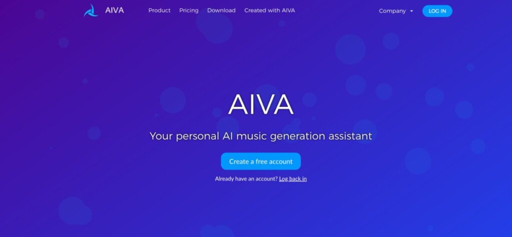 AIVA（Artificial Intelligence Virtual Artist）公式サイトより引用