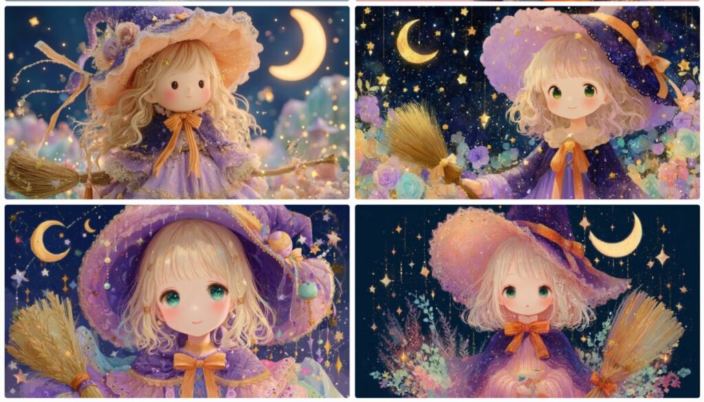 ハロウィンの魔女 AIイラスト画像