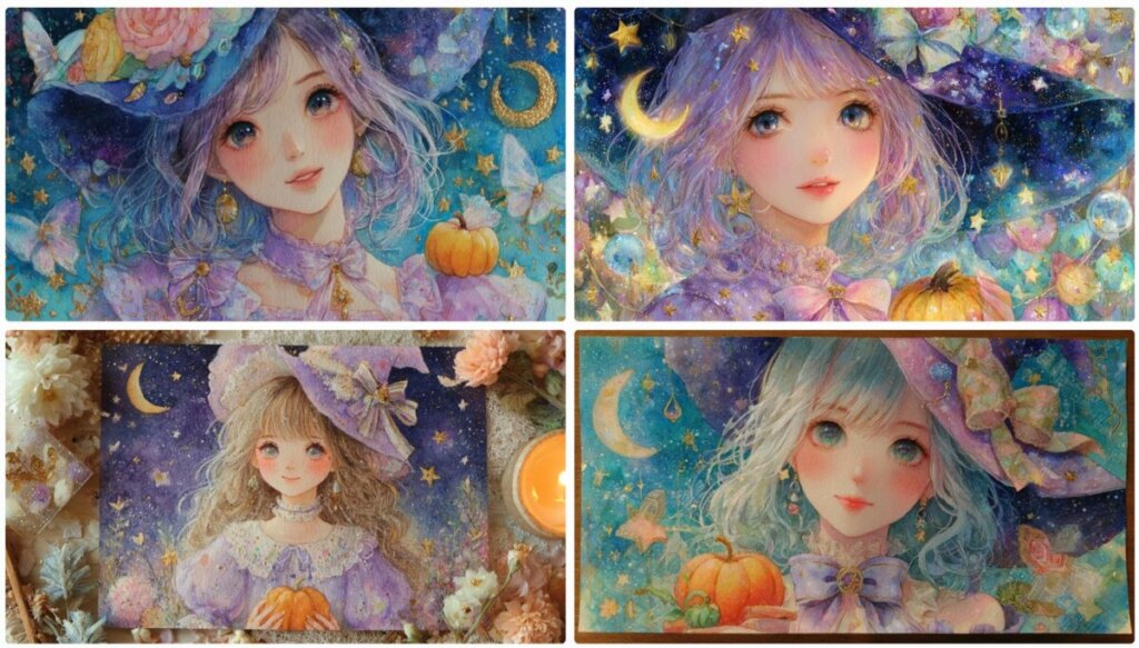 ハロウィンの魔女 AIイラスト画像