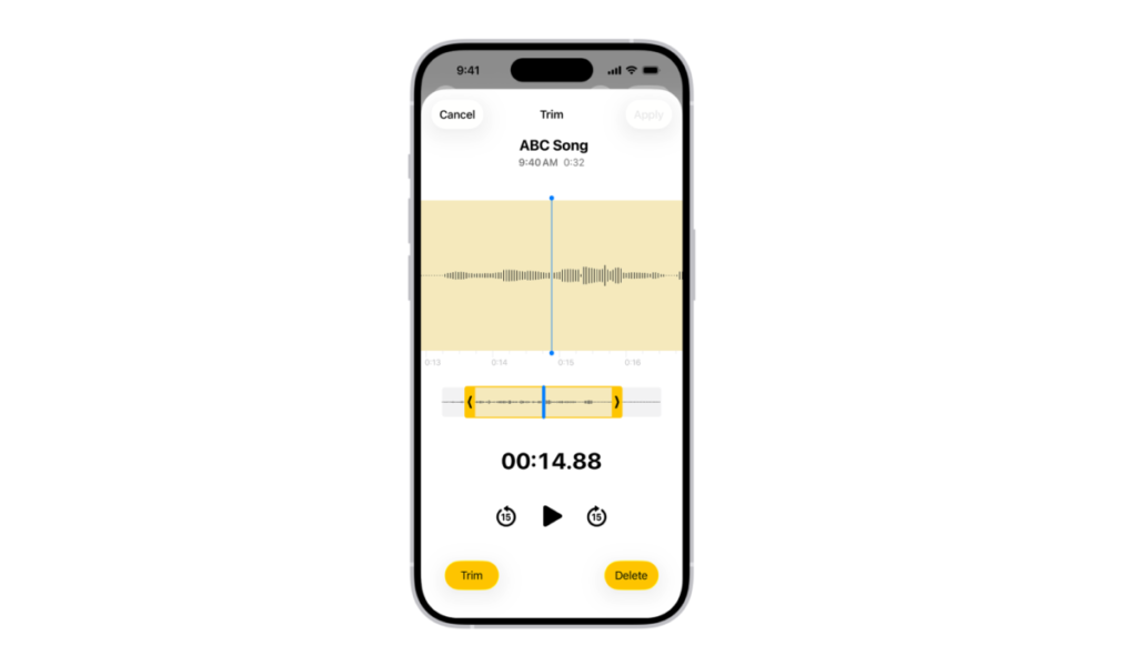 iPhone ボイスメモ 公式サイトより引用