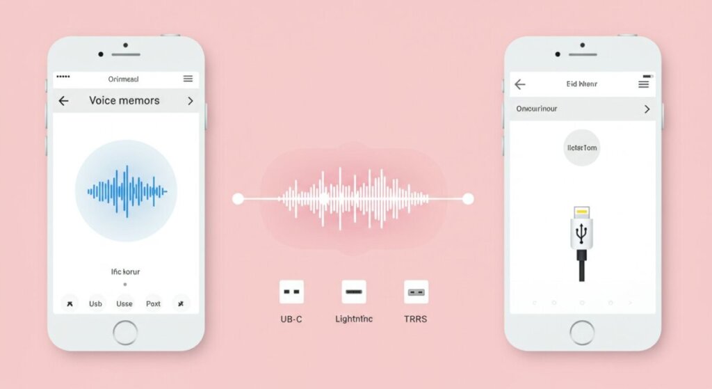 スマホとUSBコードなどにAI画像