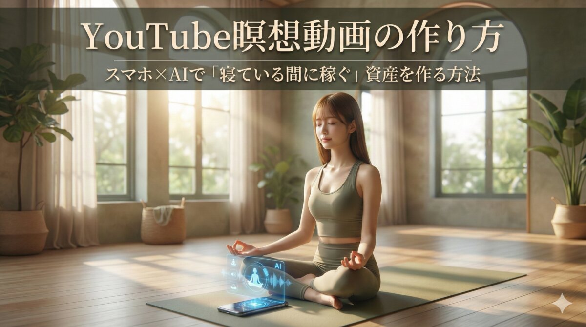 YouTube瞑想動画の作り方|スマホ×AIで「寝ている間に稼ぐ」資産を作る方法