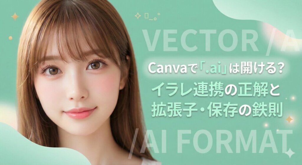 Canvaで「.ai」は開ける？イラレ連携の正解と拡張子・保存の鉄則