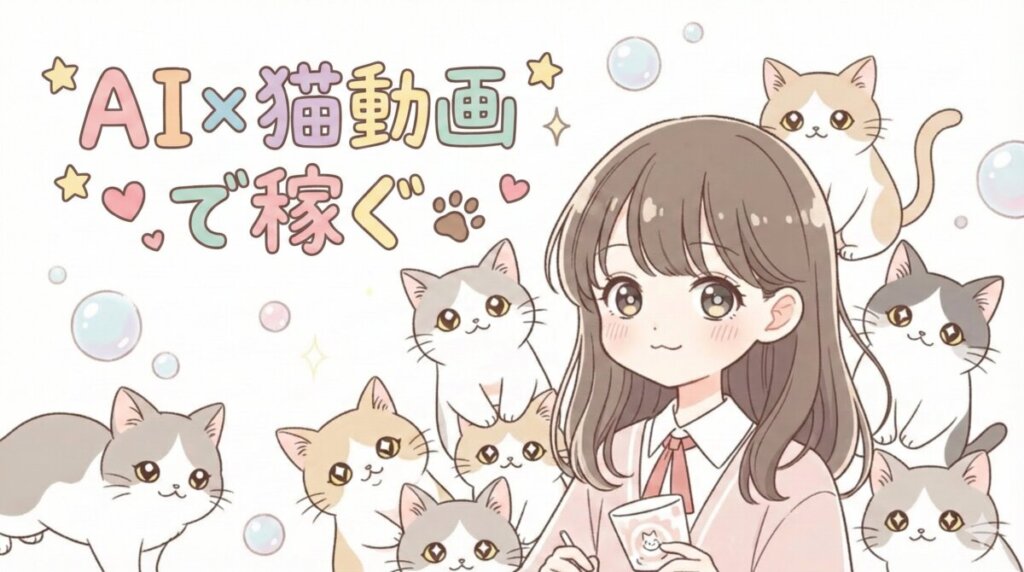 飼ってなくてもOK。AI×猫動画で稼ぐ｜「撮影ゼロ」で始める顔出し不要の副業