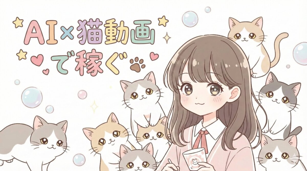 飼ってなくてもOK。AI×猫動画で稼ぐ｜「撮影ゼロ」で始める顔出し不要の副業