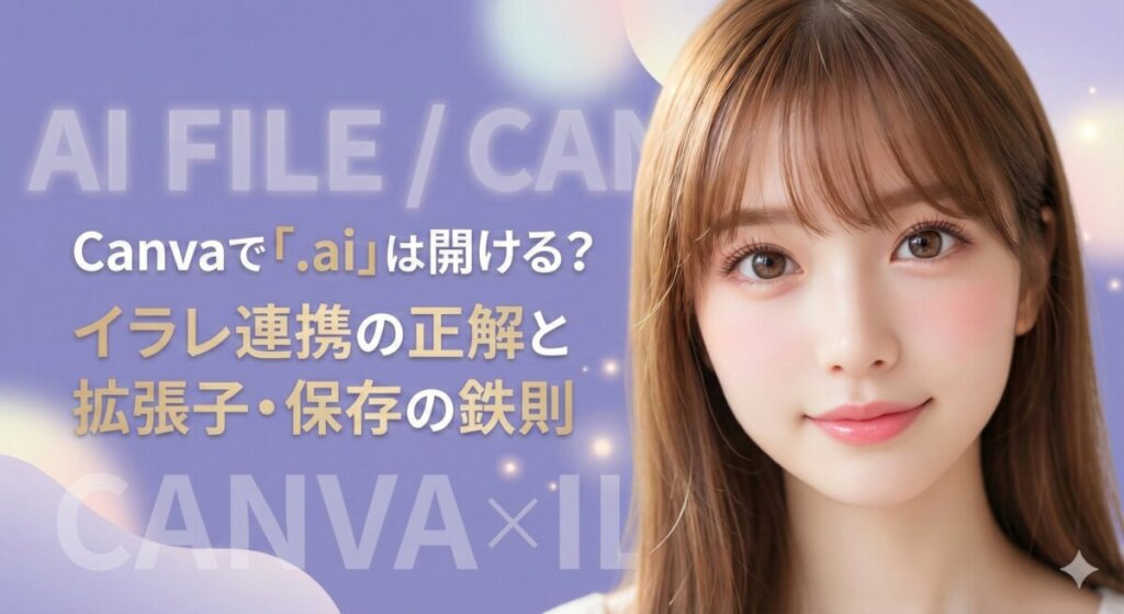 Canvaで「.ai」は開ける？イラレ連携の正解と拡張子・保存の鉄則
