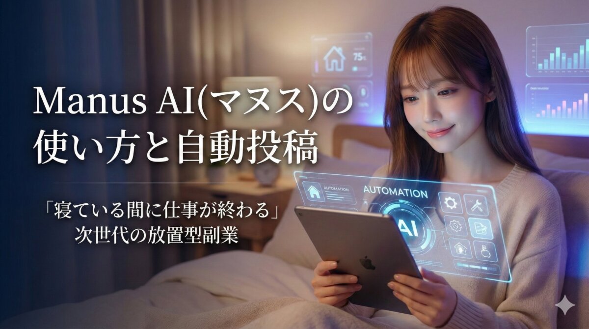 Manus AI(マヌス)の使い方と自動投稿|「寝ている間に仕事が終わる」次世代の放置型副業