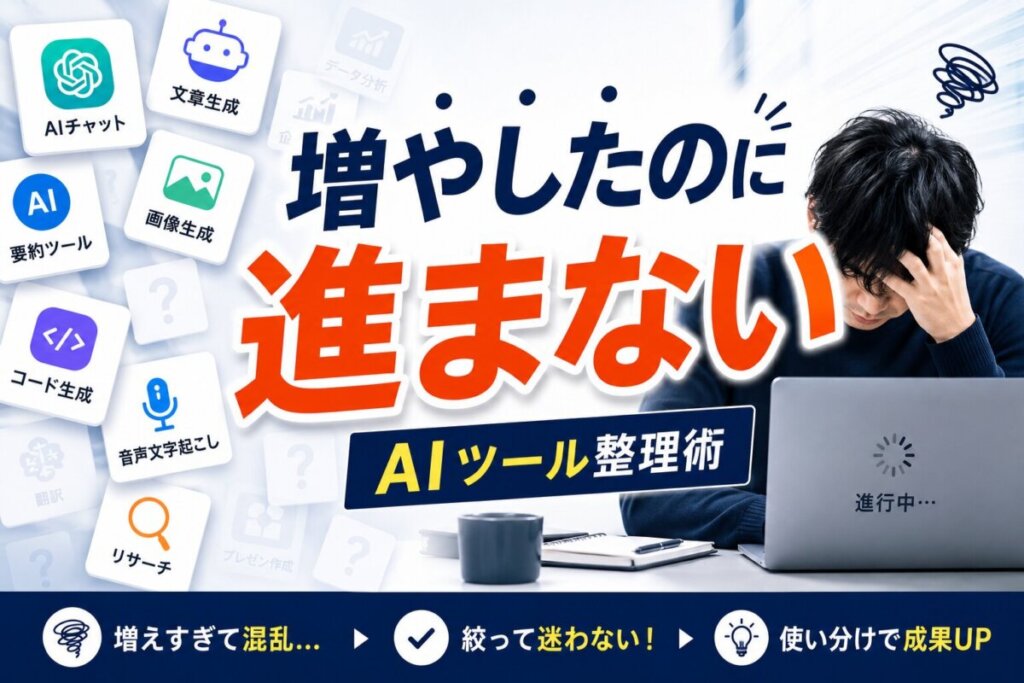 AIツールを増やしすぎてやめた話|絞り方と使い分けの考え方