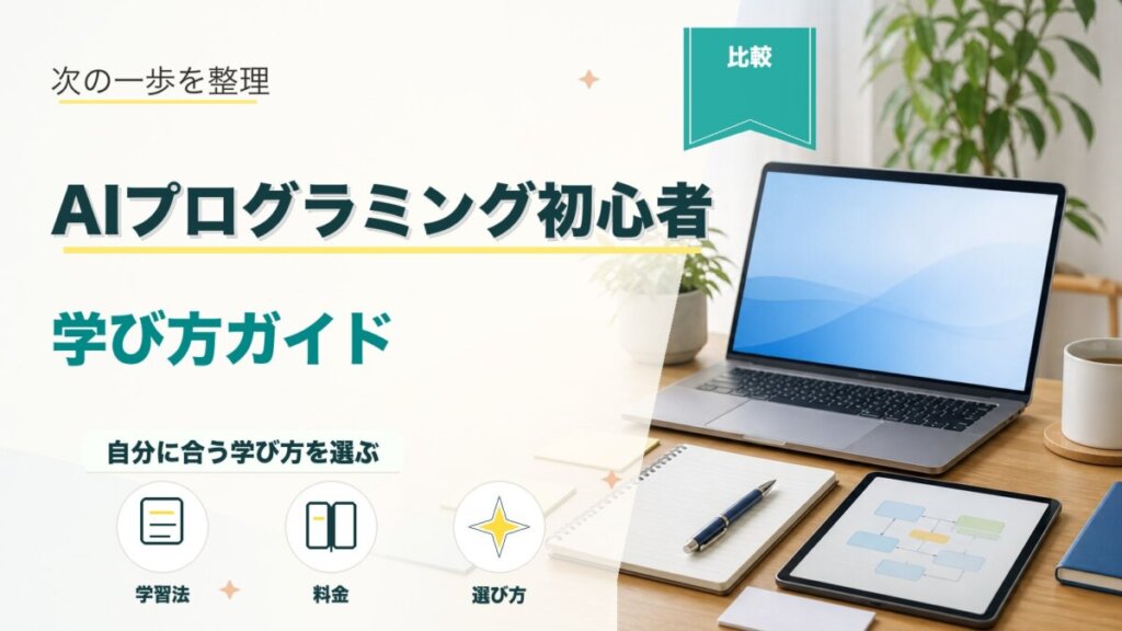 AIプログラミング初心者のやり方を解説!Pythonで始める学習ロードマップのアイキャッチ画像