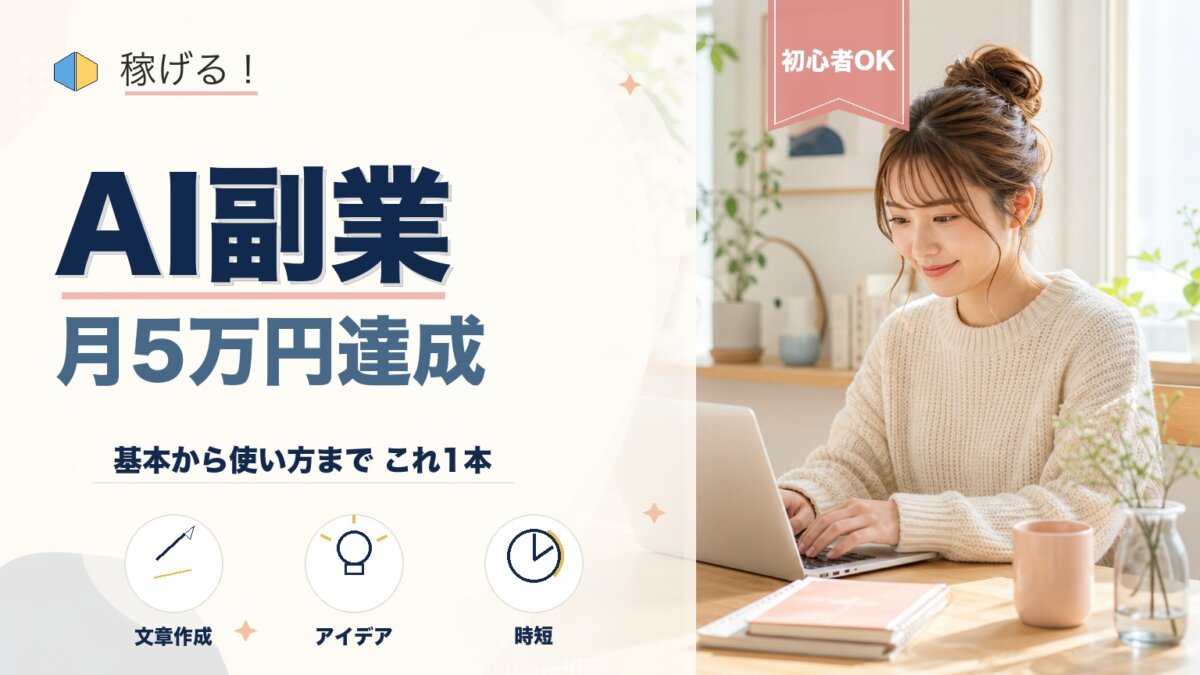 AI副業はスマホだけでできる！初心者が月5万円を目指すおすすめ7選のアイキャッチ画像