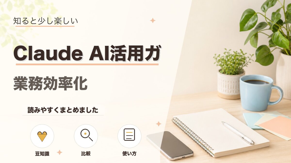 Claude AI活用ガイド！ビジネス効率を上げる使い方と事例を徹底解説のアイキャッチ画像